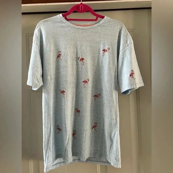 ZARA MAN | men’s embroidered flamingo t-shirt. Size: L - Picture 8 of 9